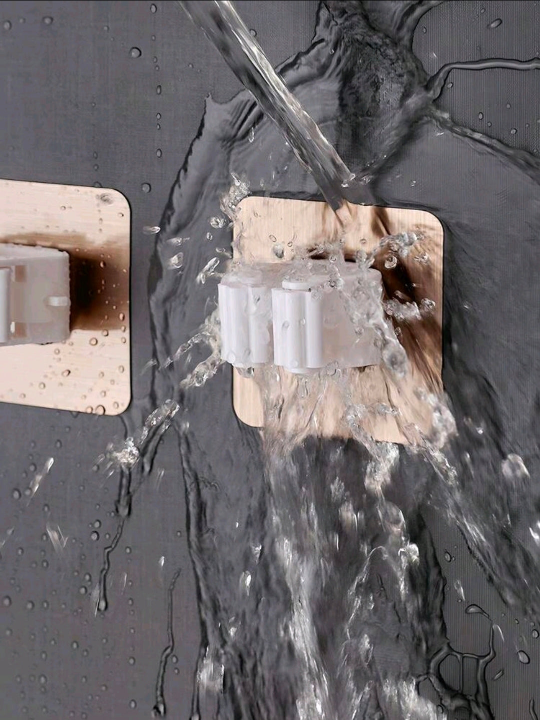No-Drill Wall-Mounted Mop & Broom Holder