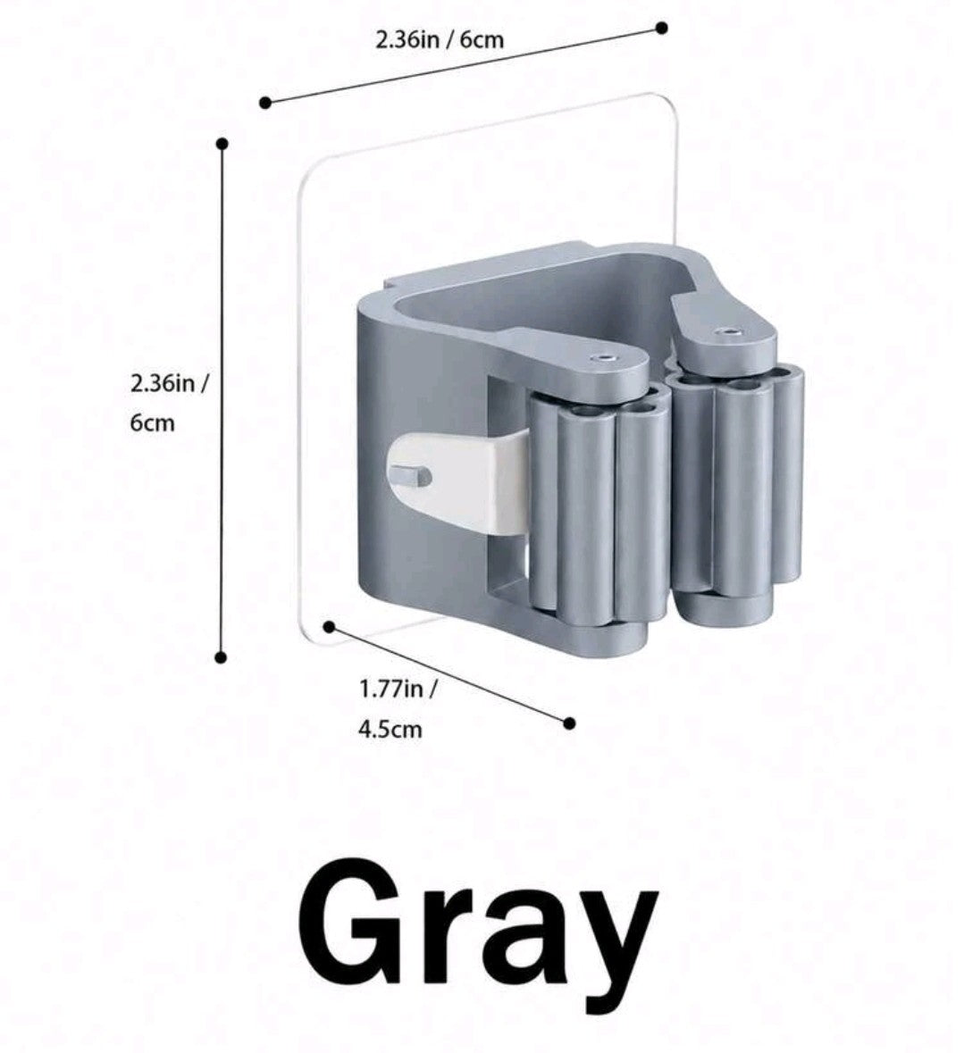 No-Drill Wall-Mounted Mop & Broom Holder