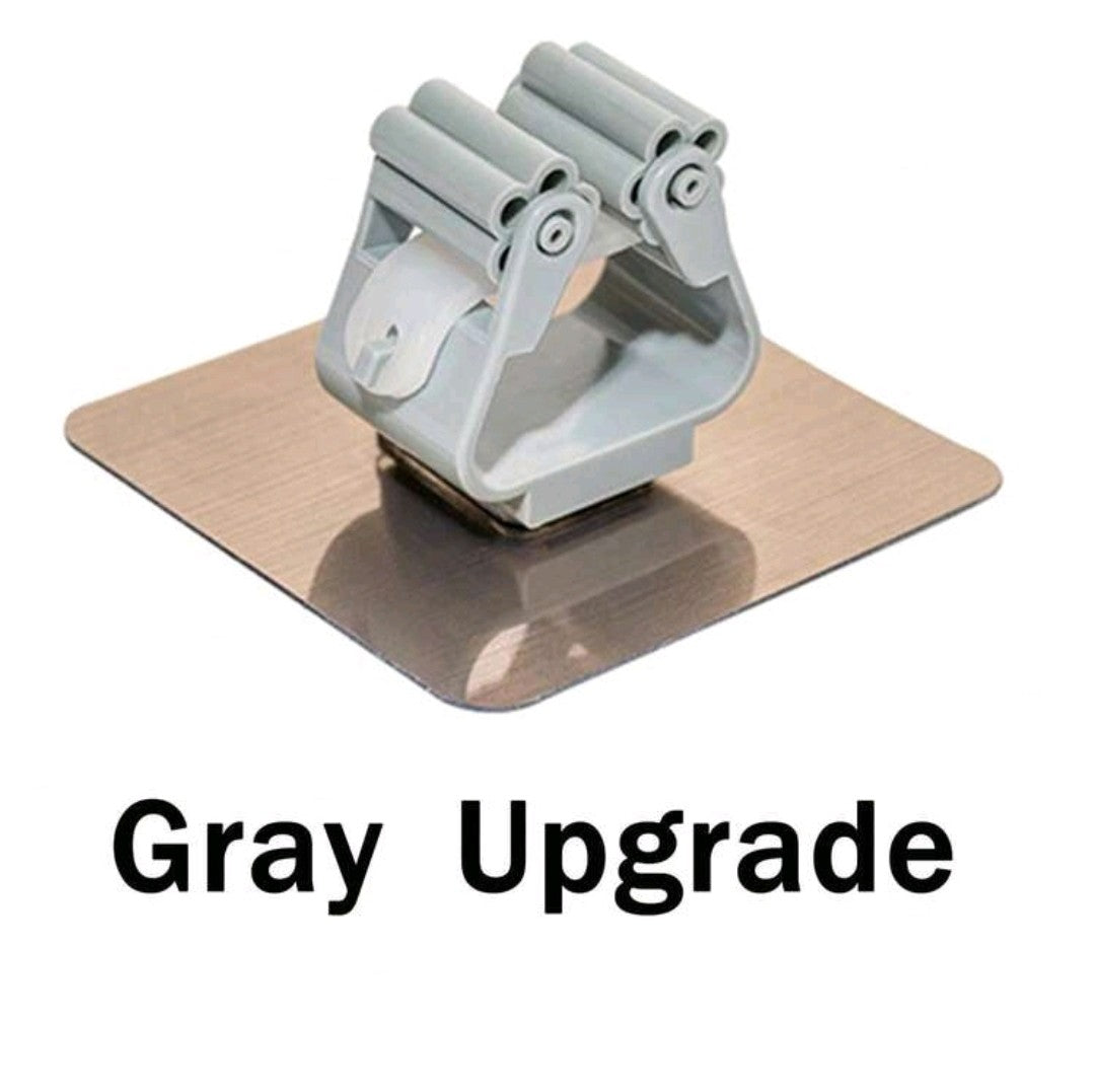 No-Drill Wall-Mounted Mop & Broom Holder