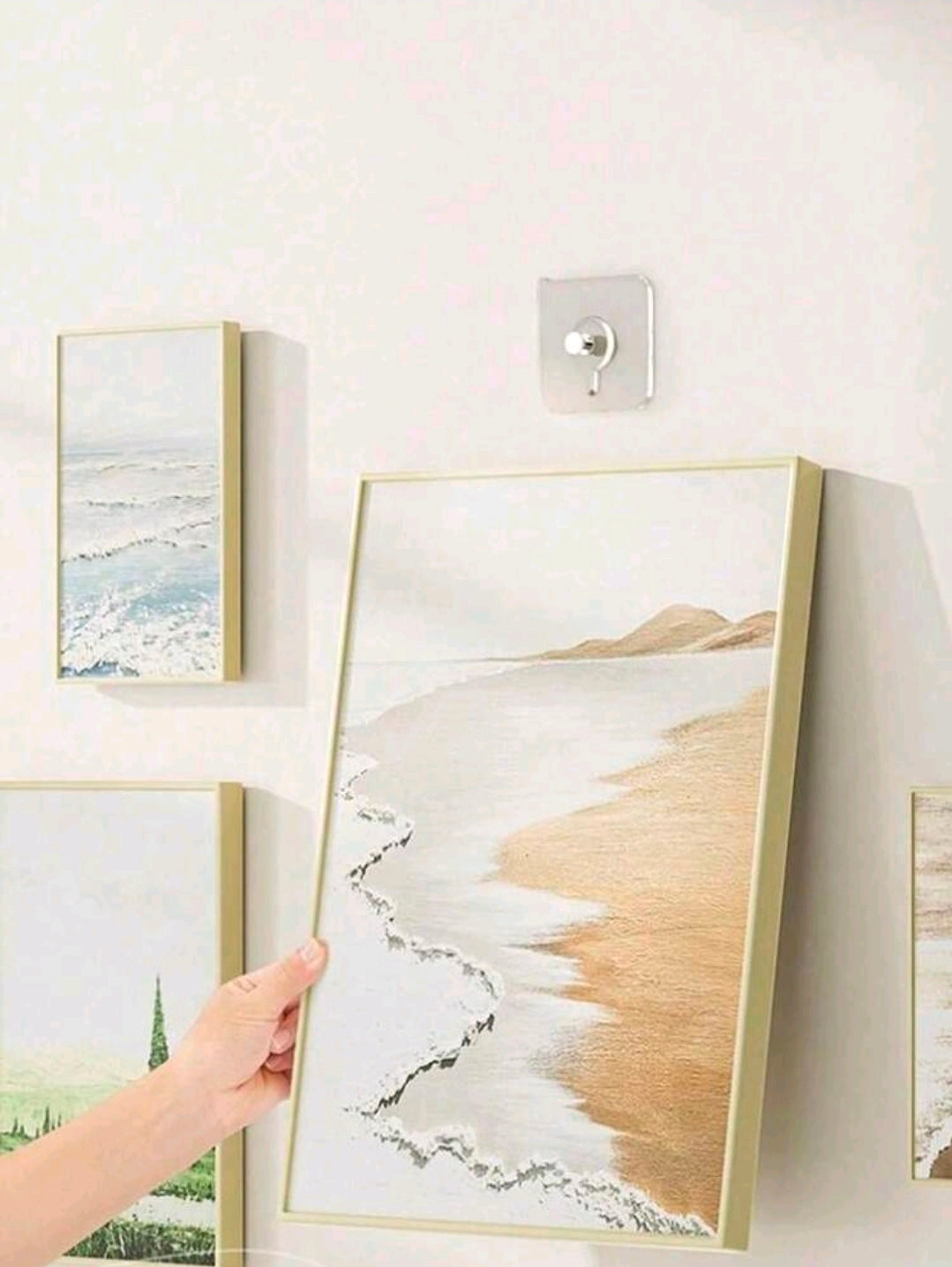 Pack of 10 Damage-Free Wall Hooks for Picture Frames & Wall Decor