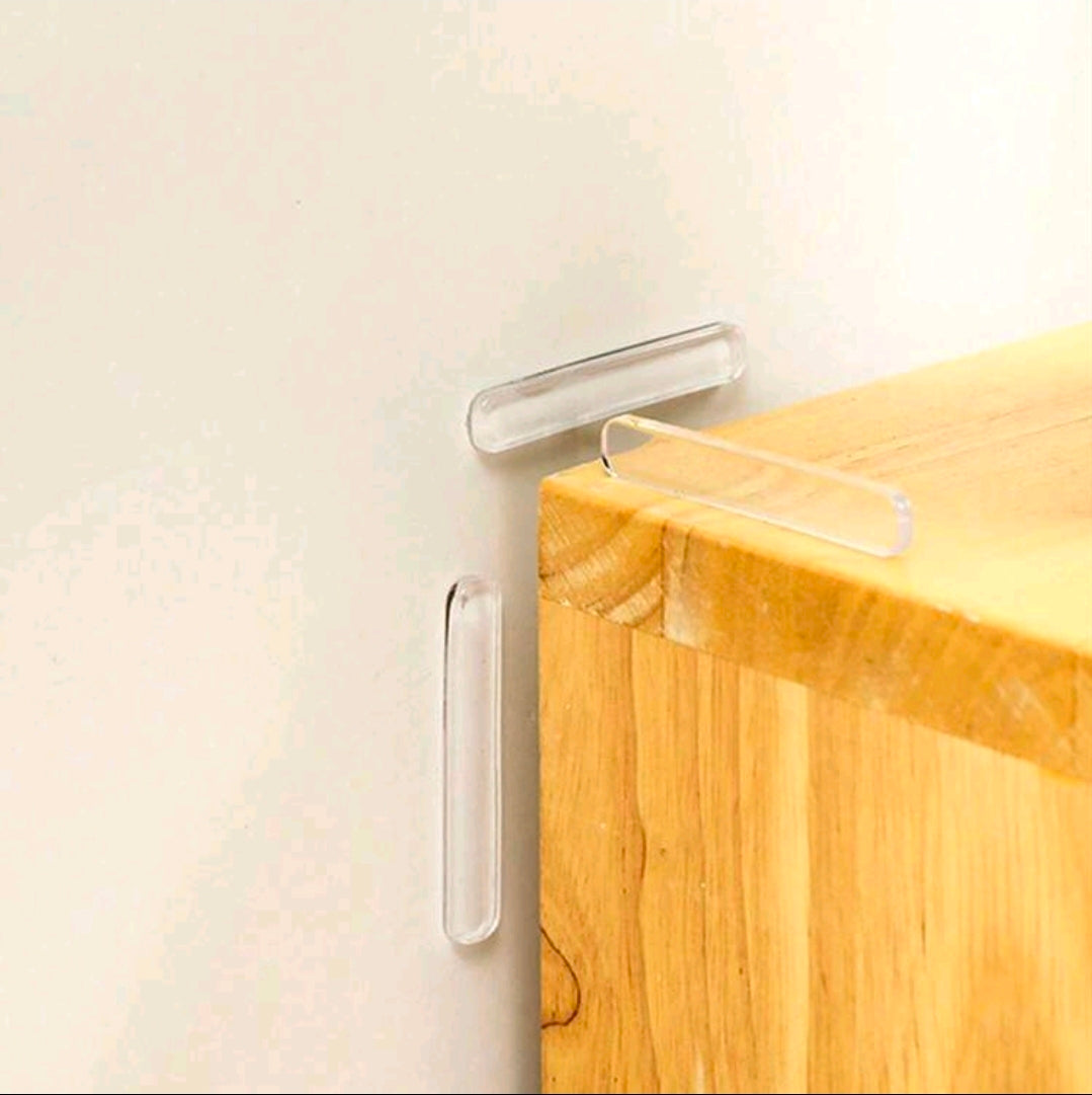 Clear Silicone Anti-Collision Strips – Self-Adhesive Door & Cabinet Dampers (Pack of 10)