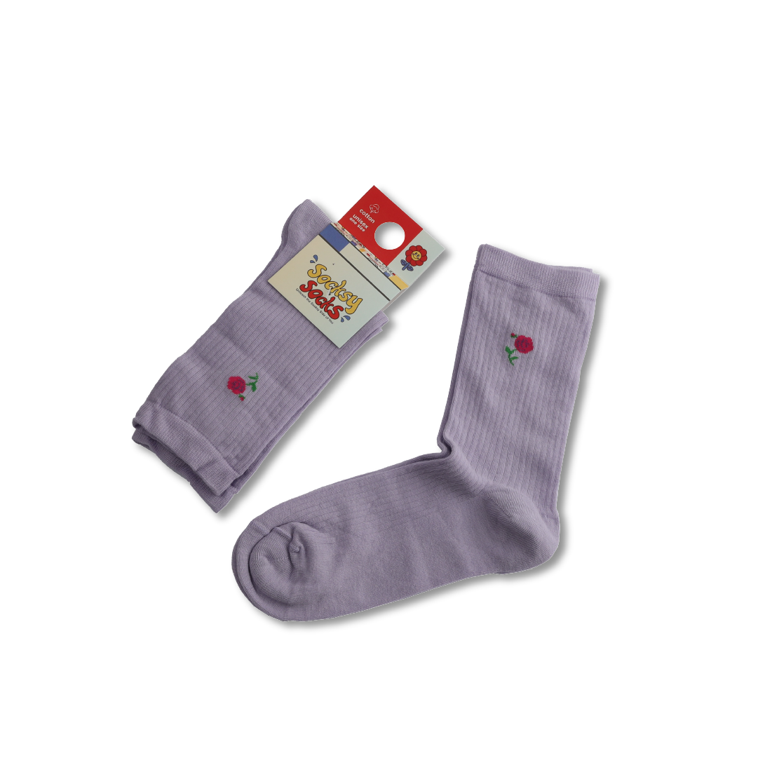 Women  Long Socks With Rose