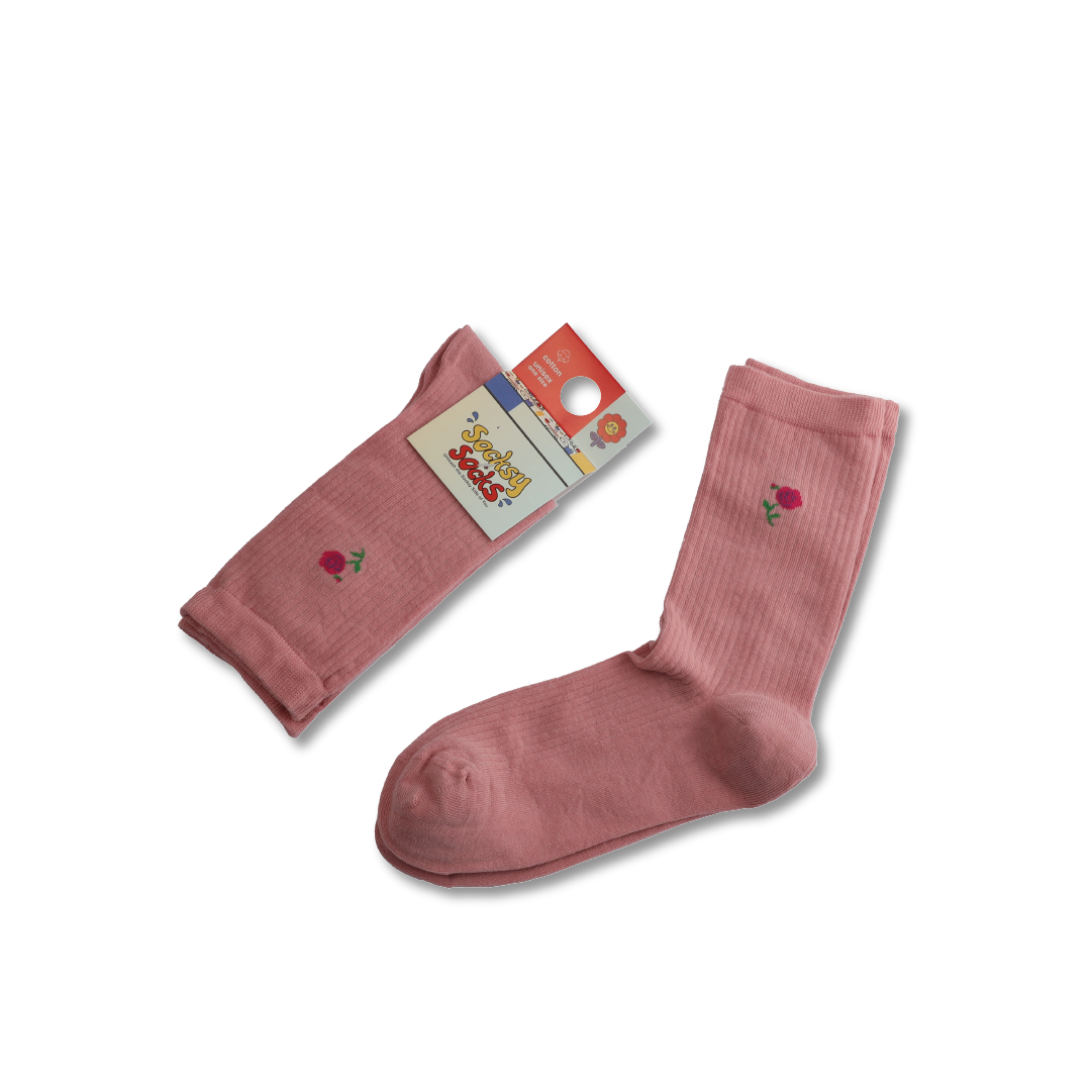 Women  Long Socks With Rose