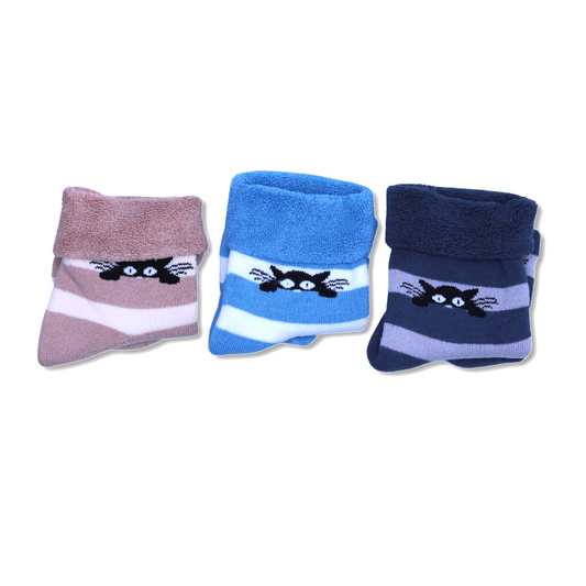 Long Towel Socks - Cat Style