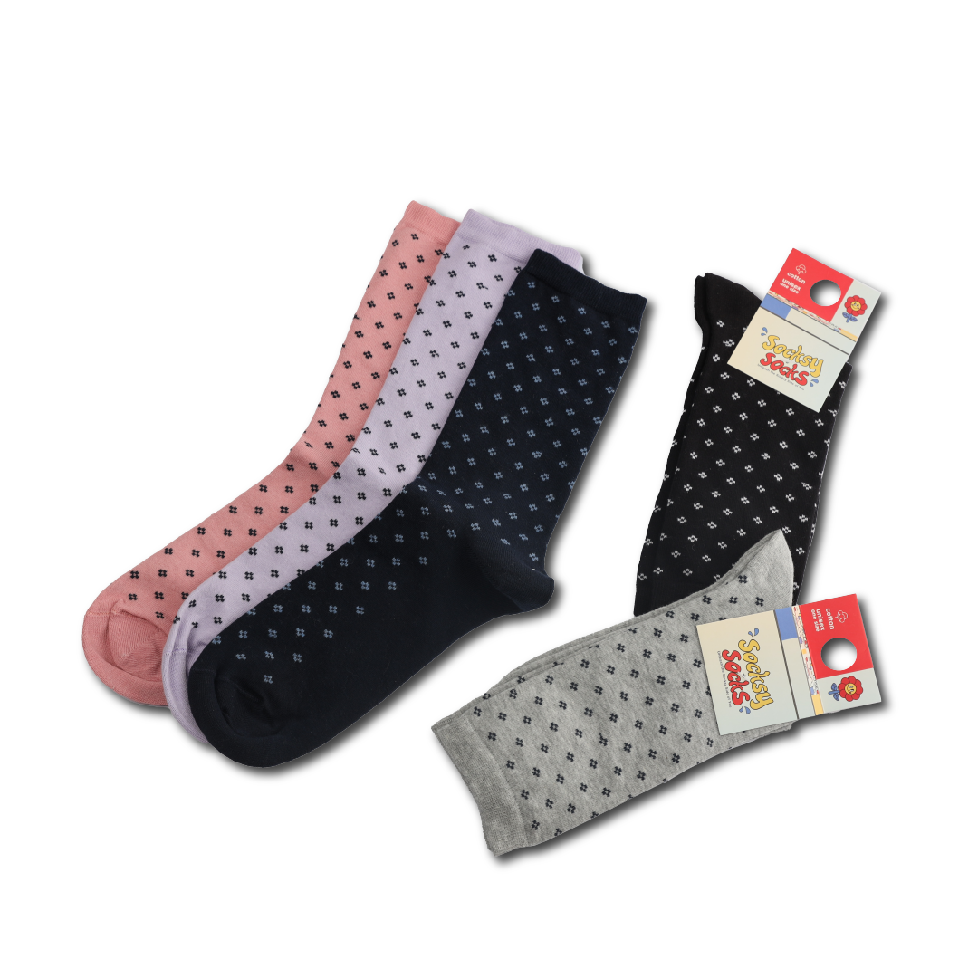 Women  Long Socks With Dots (Full)