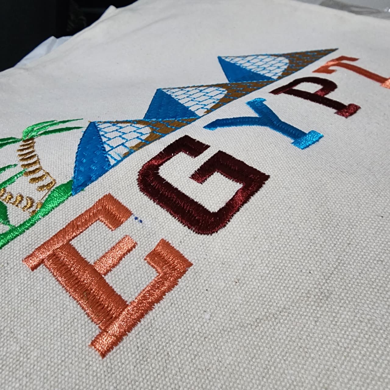Pyramids & Palm Egypt Tote Bag