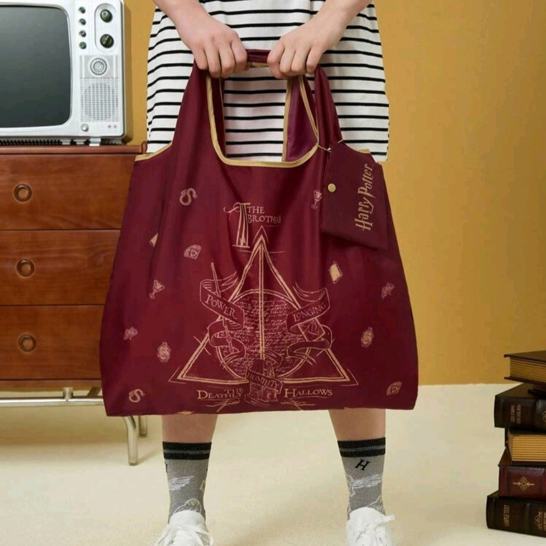 Harry Potter Foldable Polyester Shopping Bag with Pouch