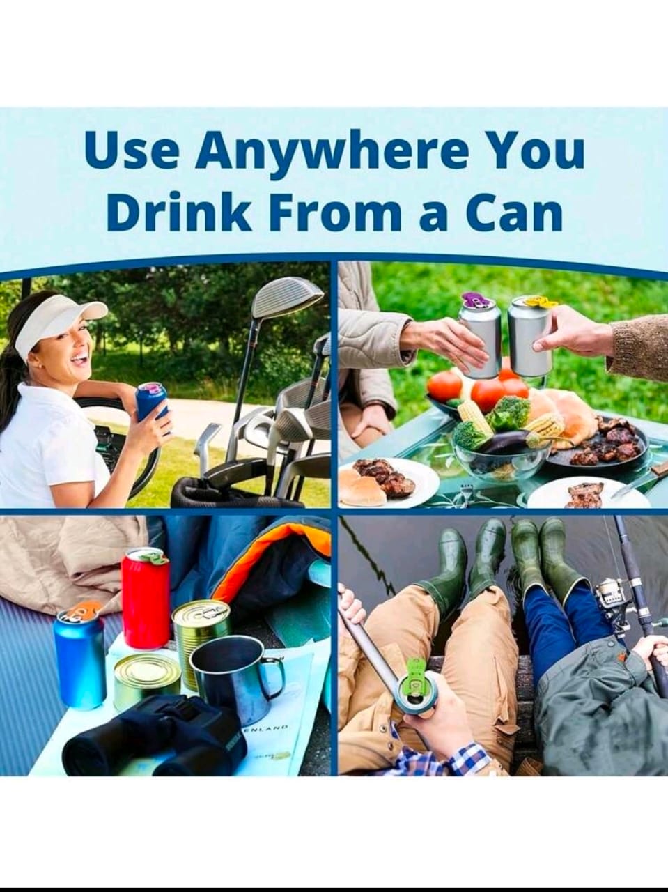 6-Piece Reusable Beverage Can Tab Opener Set