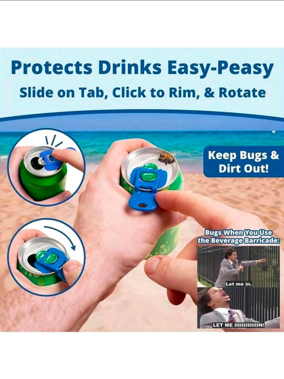 6-Piece Reusable Beverage Can Tab Opener Set