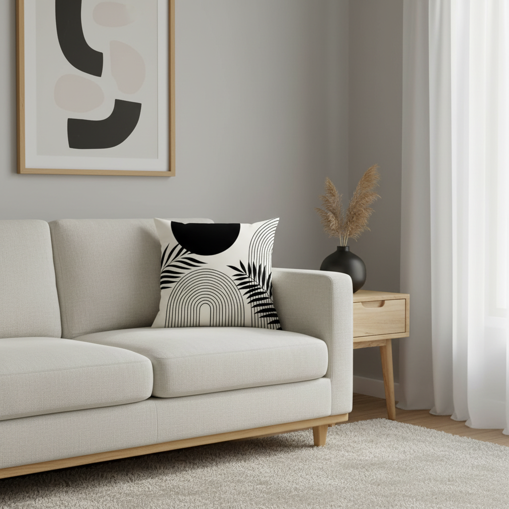 Black & White Modern Pillow Cover