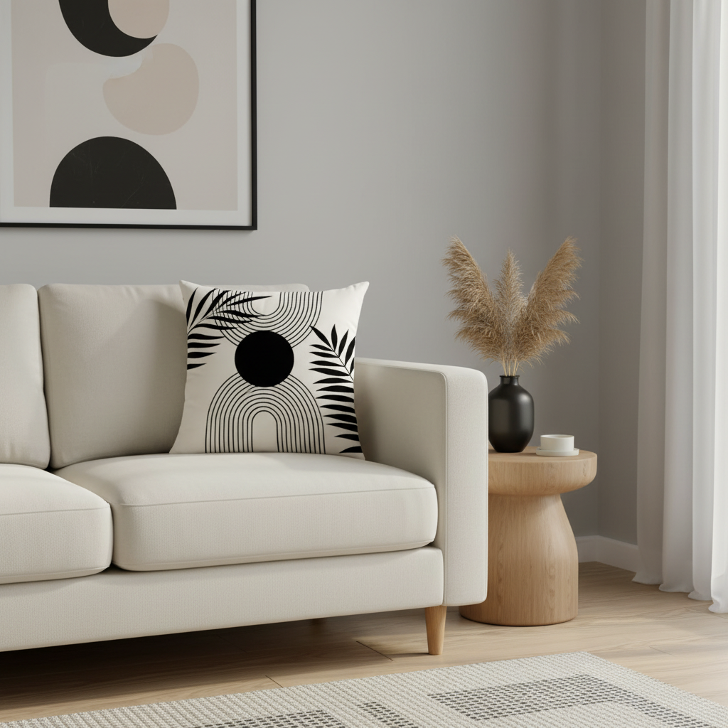 Black & White Modern Pillow Cover