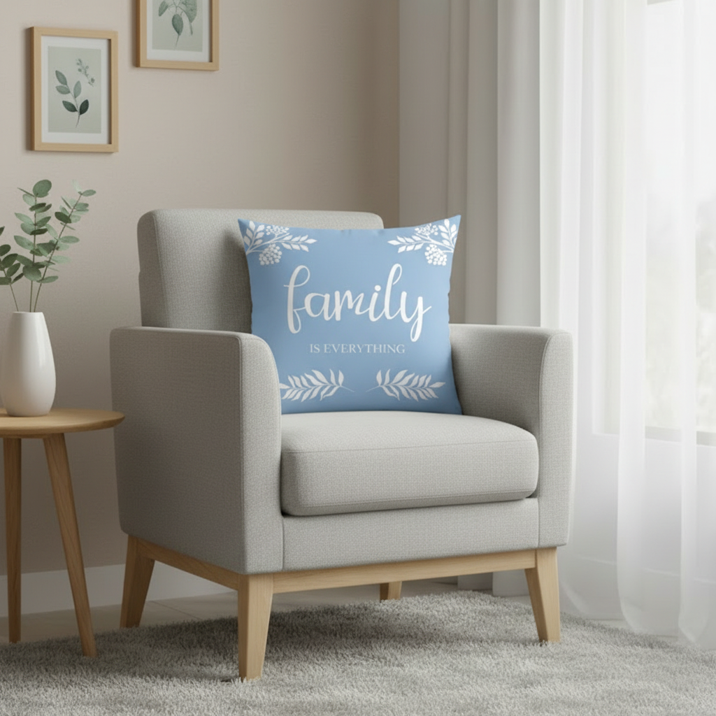 Blue Floral Home Pillow Covers