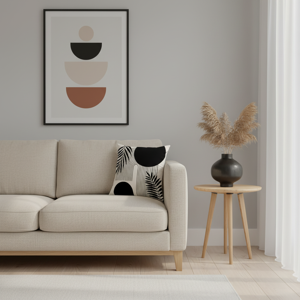 Black & White Modern Pillow Cover