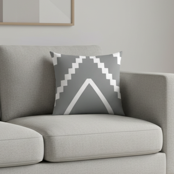 Gray & White "Home" Pillow Covers