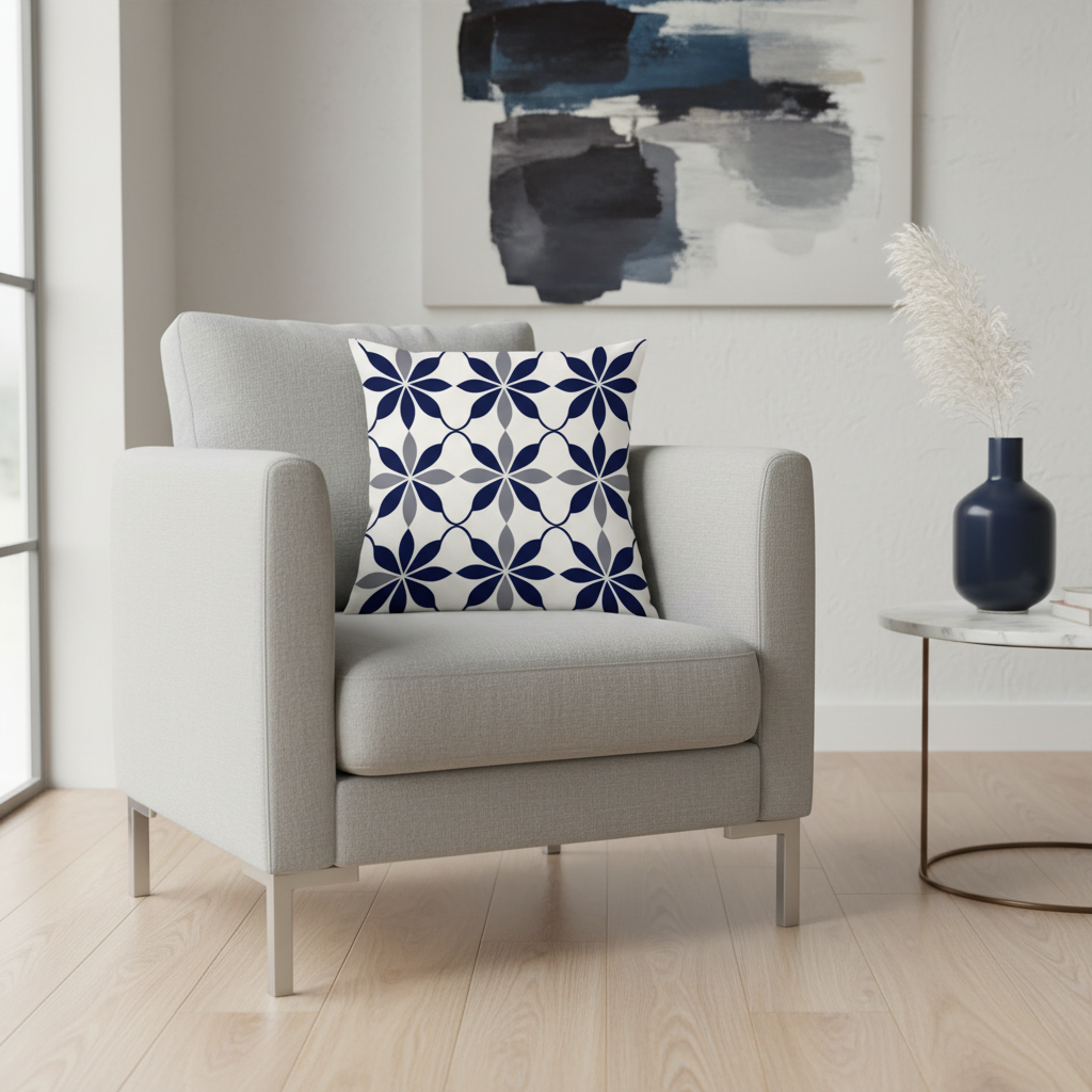 Geometric Floral Pattern Pillow Covers