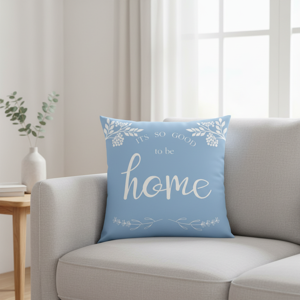 Blue Floral Home Pillow Covers